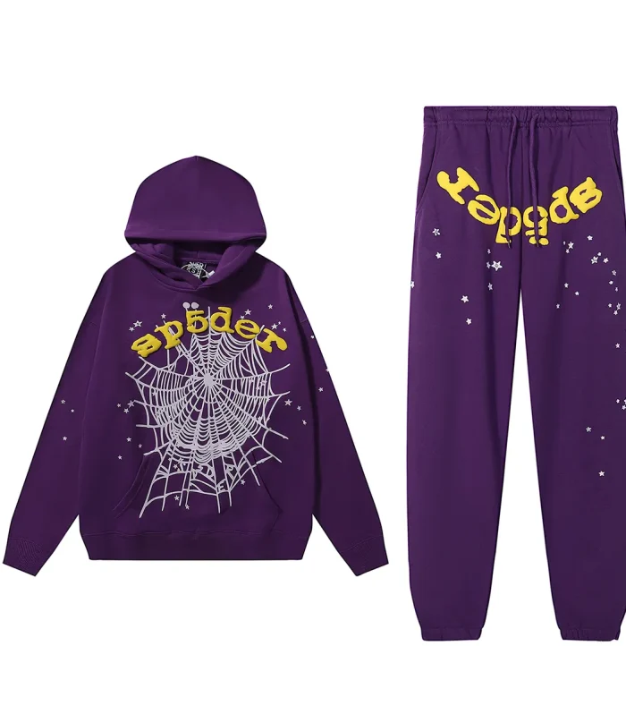 SPDR Star OG Web V2 Hoodie and Sweatpant Set Purple