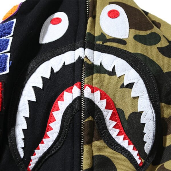 BP Hoodie Shark Skull Full-Zip Camo - Image 2