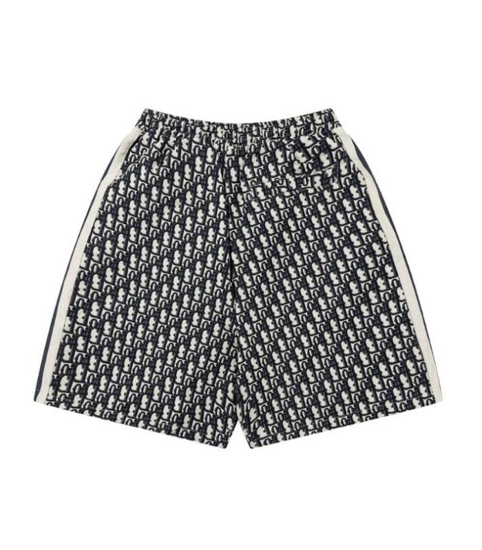 CD Shorts Monogram Navy Side Stripes