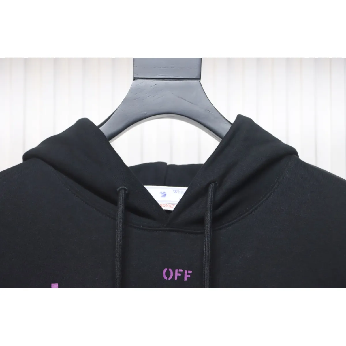 OFF WHT Caravaggio Hoodie Black Purple - Image 3
