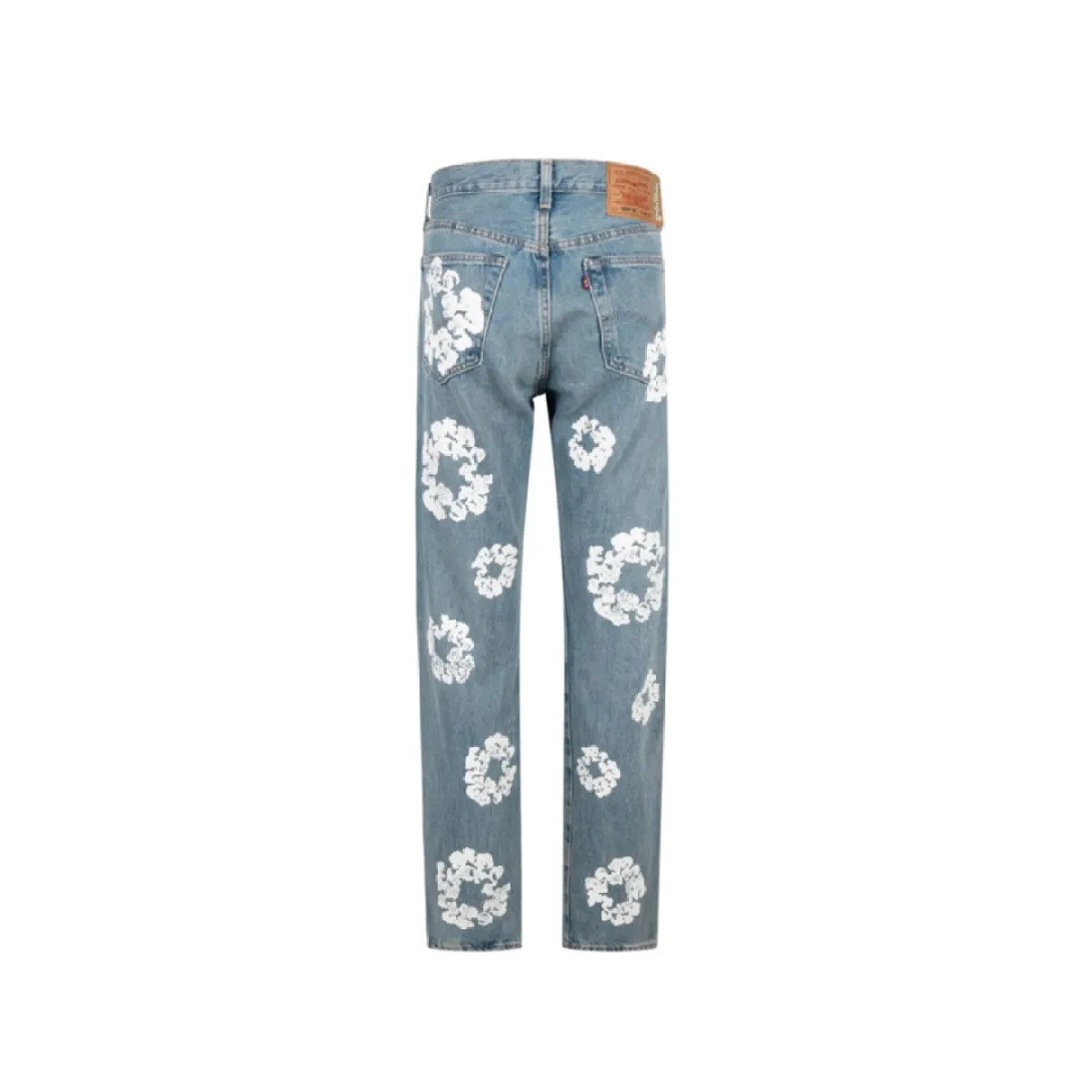 DT x LVS Wreath Print Straight-leg Jeans - Image 3