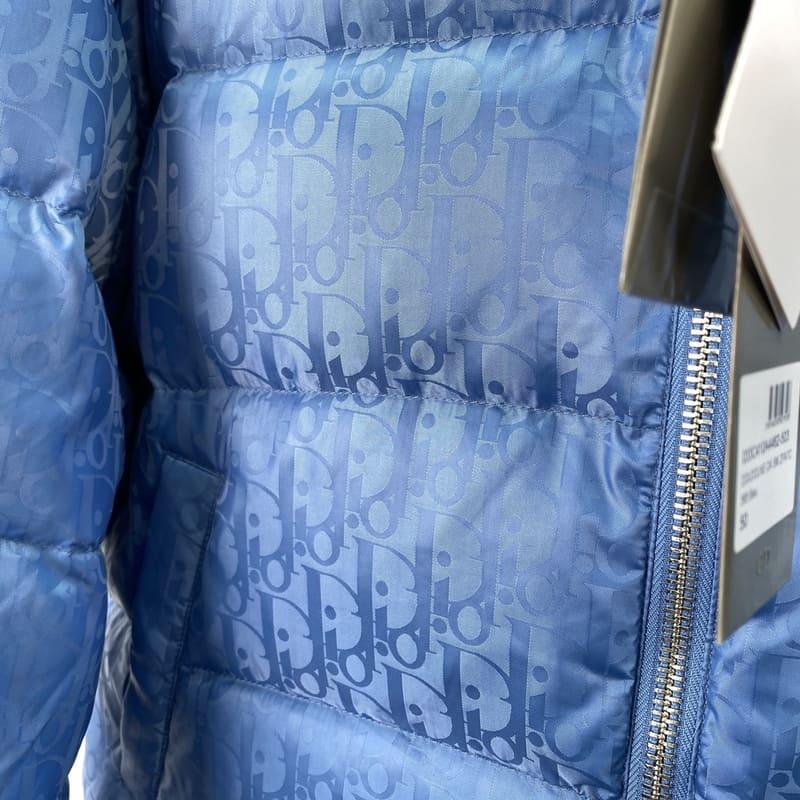 CD Oblique Blue Puffer Jacket - Image 6