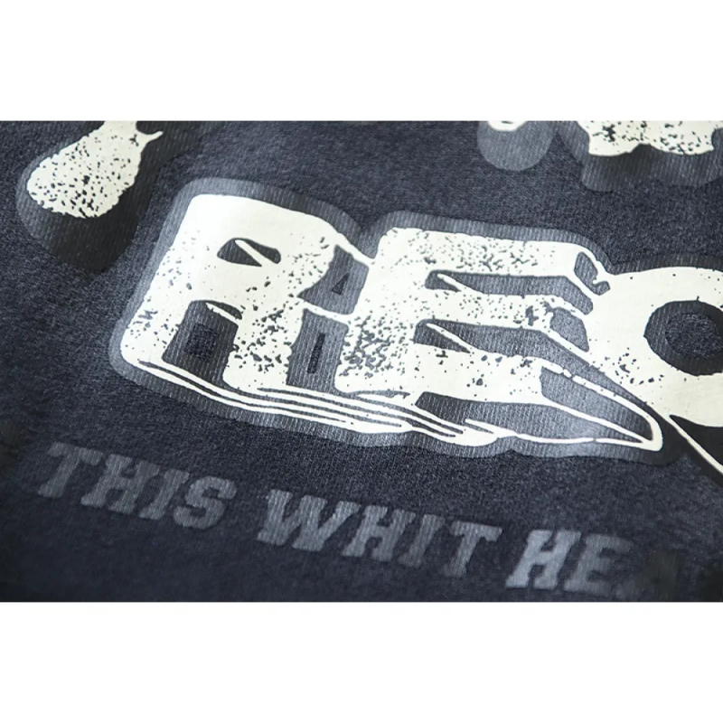 HLSTR Hell Red Flare star Retro washed distressed Print Hoodie - Image 13