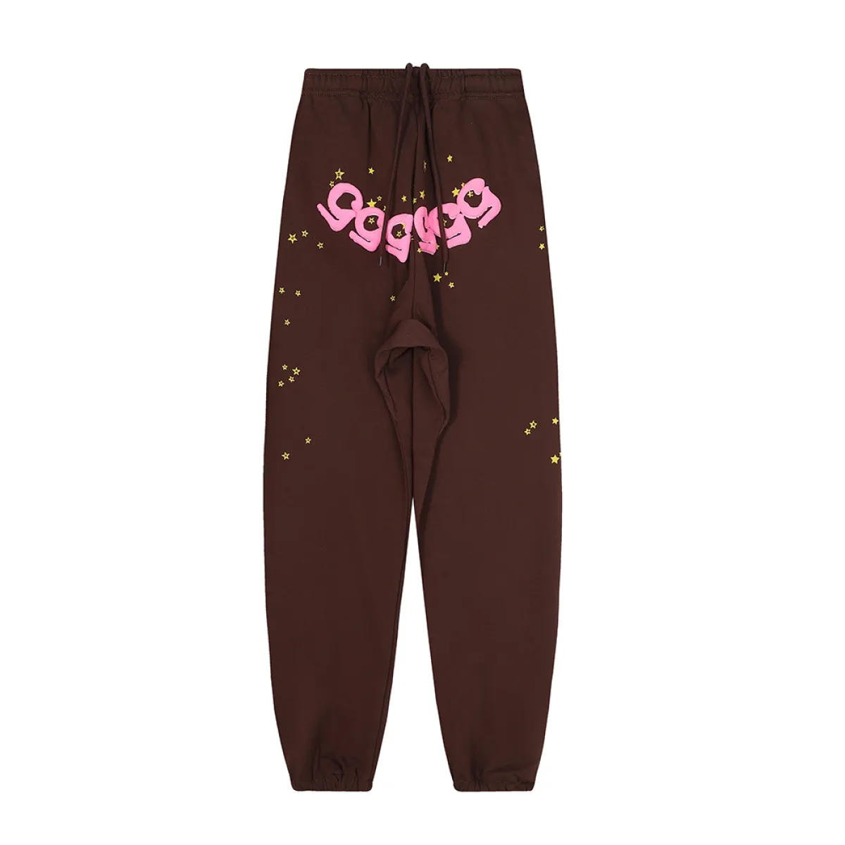 SPDR Angel Number Sweatpants Brown Black Drawstring