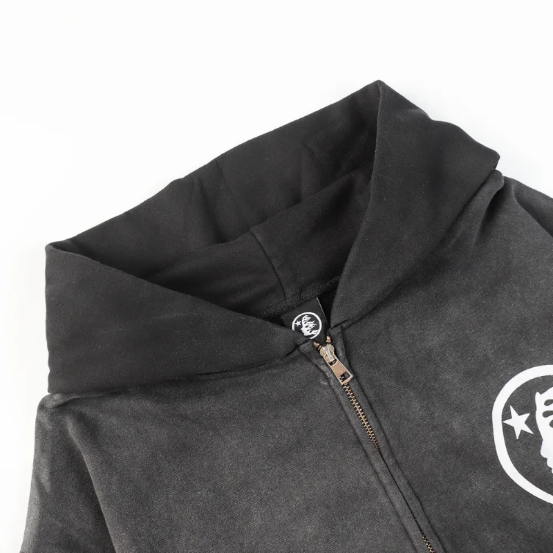 HLSTR Black Logo Full Zip Hoodie - Image 13