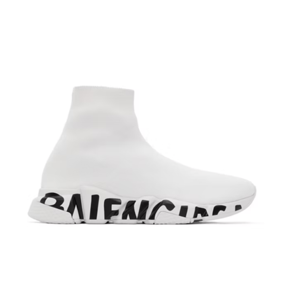 Speed Graffiti Trainers White Black - Image 2