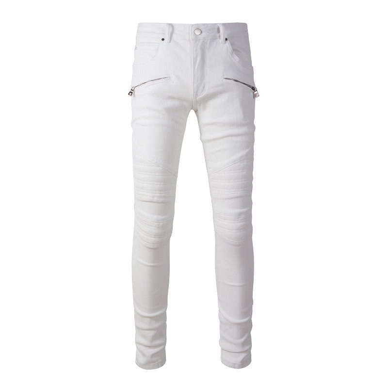 JEANS – WHITE ZIP - Image 3