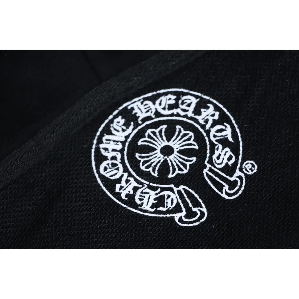 CHRM HRTS Cuff Sanskrit Print Zip-Up Hoodie Black - Image 7