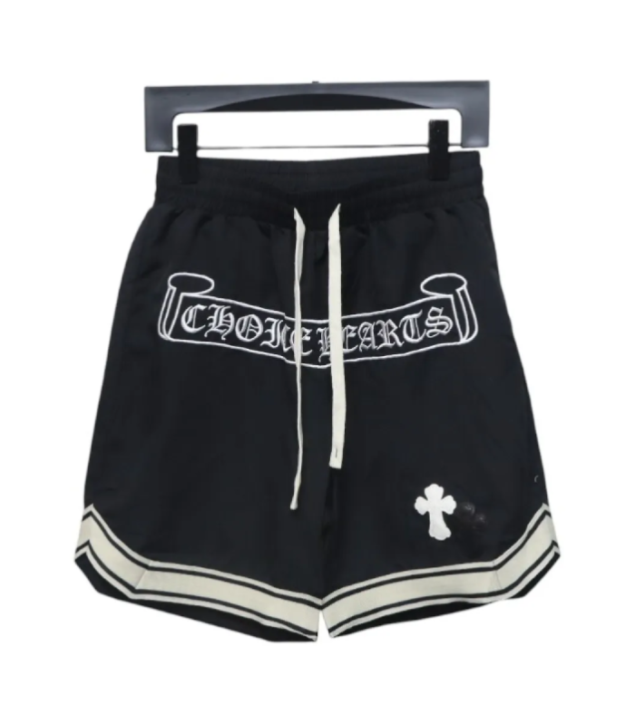 CHRM HRTS Sanskrit Embroidery Shorts Black