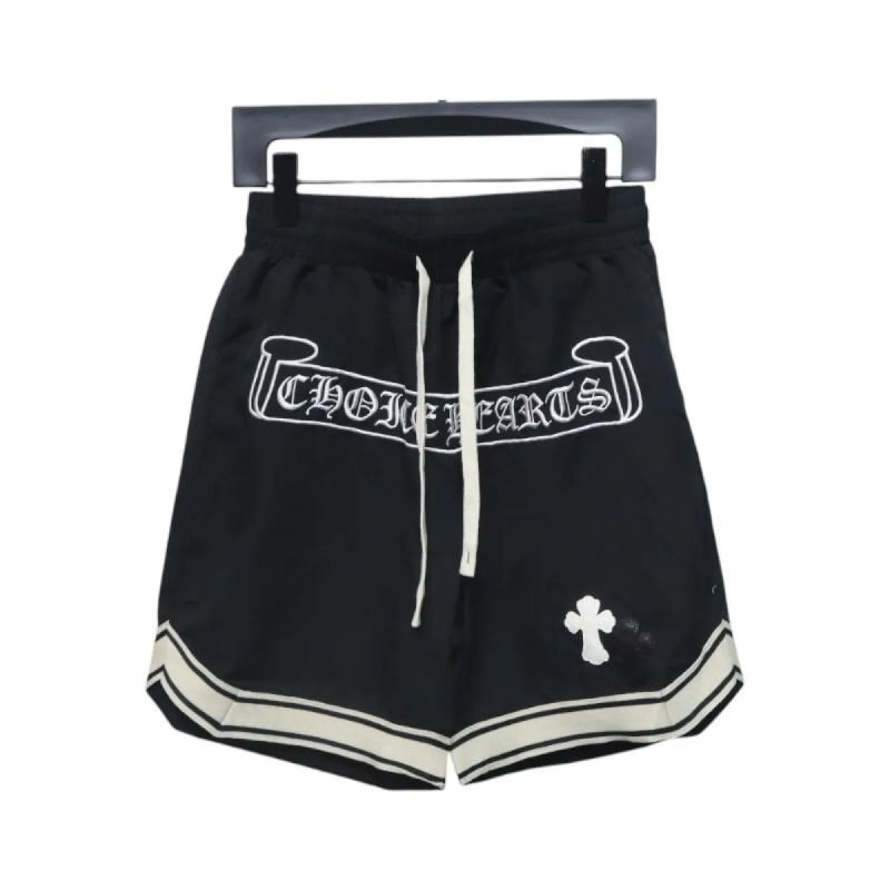 CHRM HRTS Sanskrit Embroidery Shorts Black