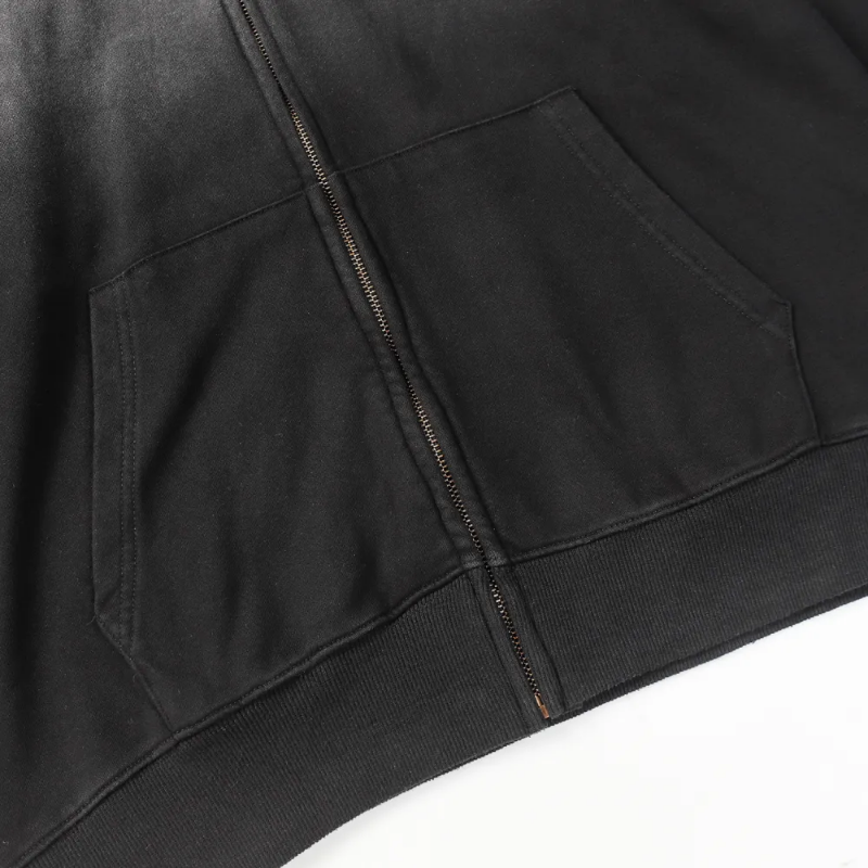 HLSTR Black Logo Full Zip Hoodie - Image 10