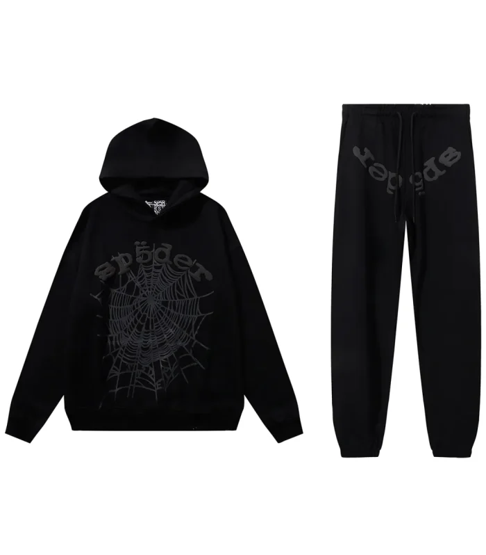 SPDR Phantom Web Hoodie and Sweatpant Set Black