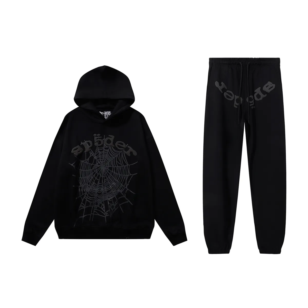 SPDR Phantom Web Hoodie and Sweatpant Set Black