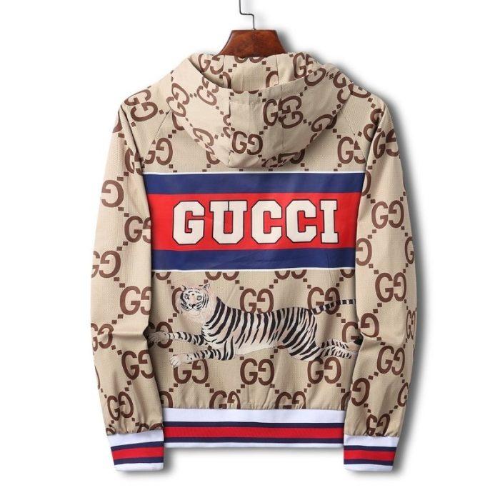 GG Hoodie Stripe Beige Tiger - Image 2