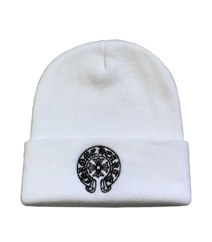 CHRM HRTS HorseShoe Logo Beanie White