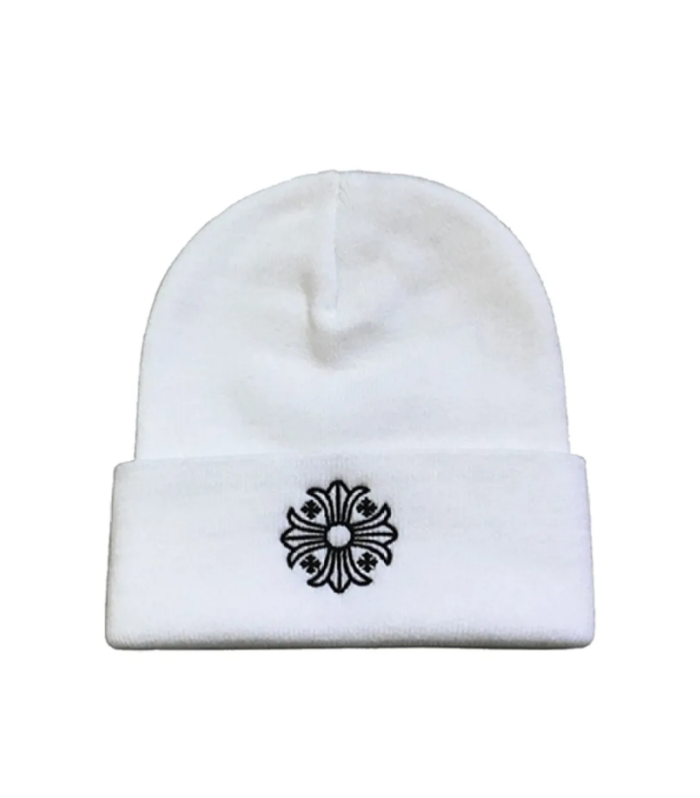 CHRM HRTS Plus Cross Beanie White