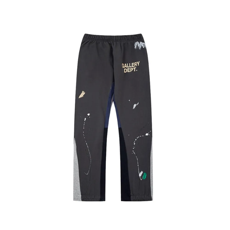 GD Painted Flare Sweat Pants Graffiti Line Dark Gray