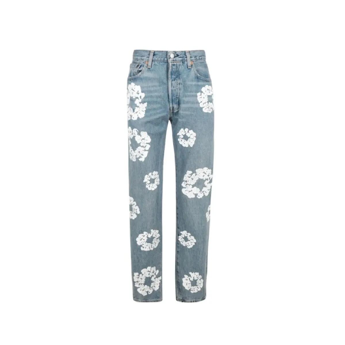 DT x LVS Wreath Print Straight-leg Jeans - Image 2