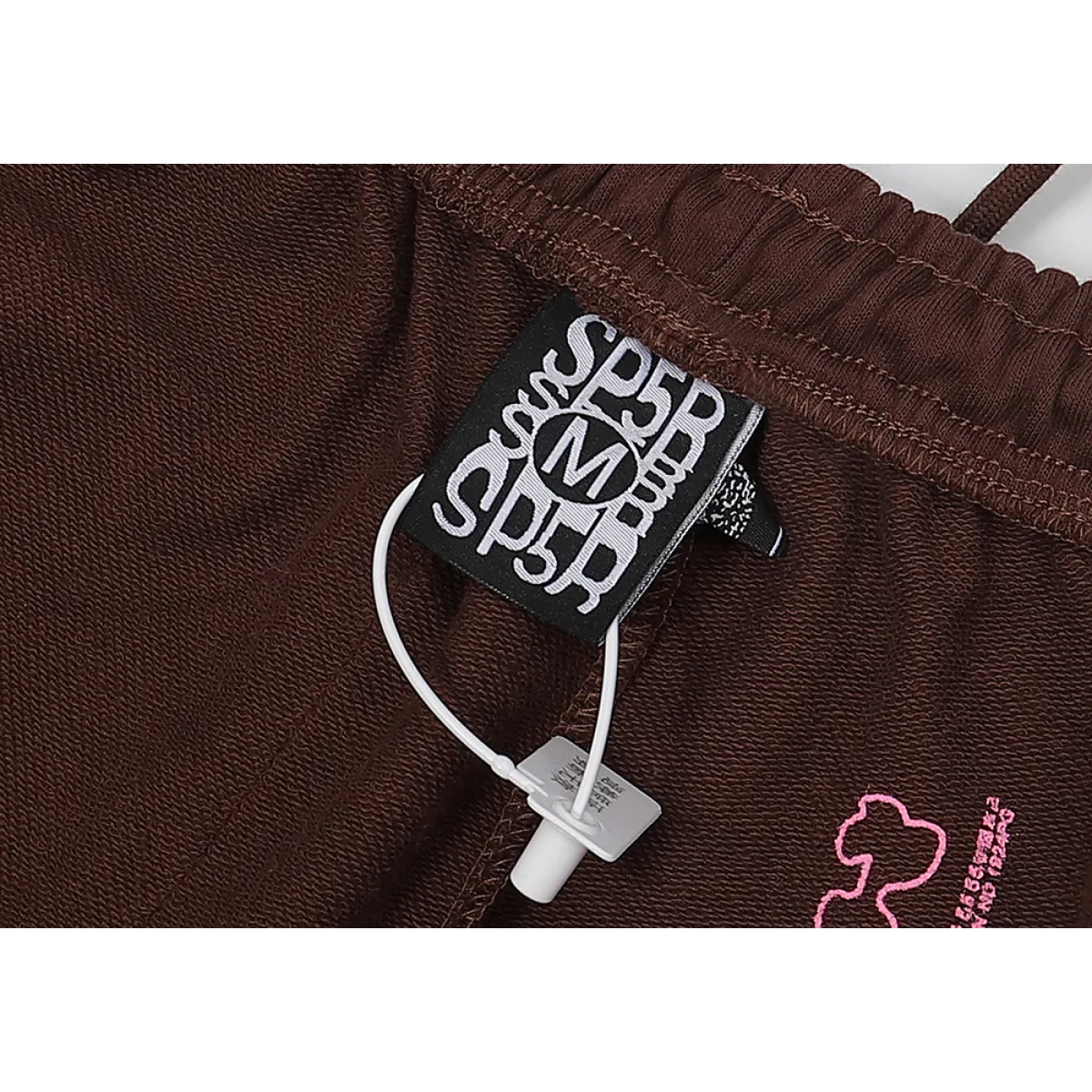 SPDR Angel Number Sweatpants Brown Black Drawstring - Image 9