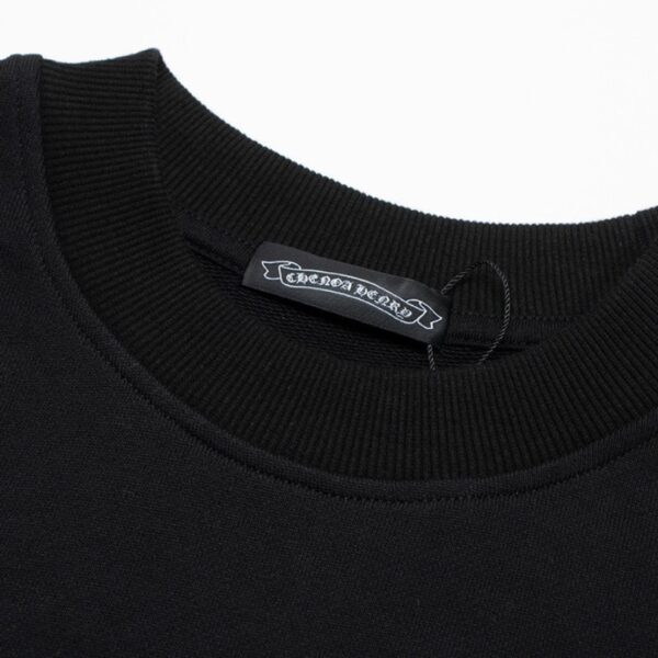 CHRM HRTS Sweatshirt Cross Print Black CH049 - Image 8