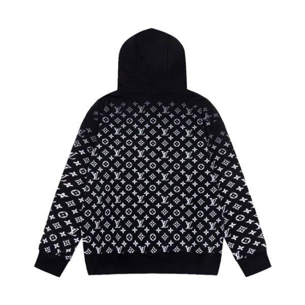 LV Hoodie Black Monogram Gradient - Image 2