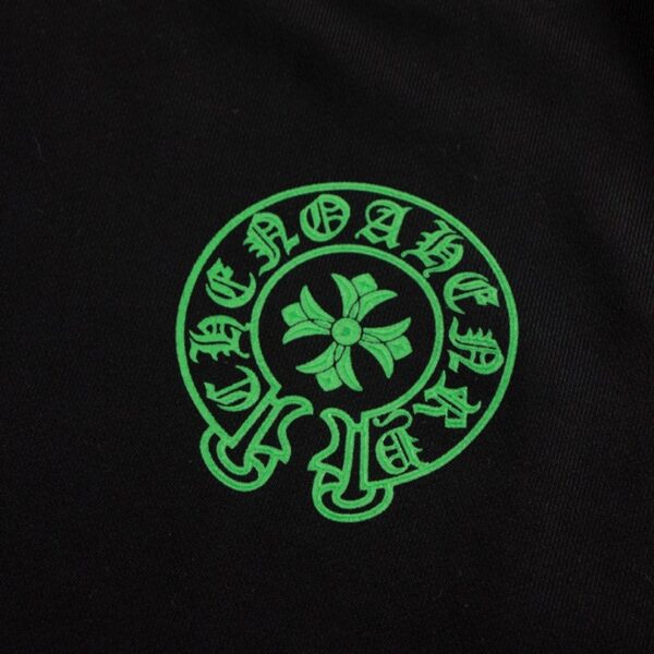 CHRM HRTS Sweatshirt Neon Green Crosses Black CH009 - Image 8