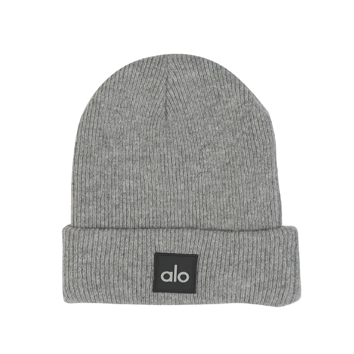 AY Oatmeal Ash Notable Beanie With Dark Gray Label