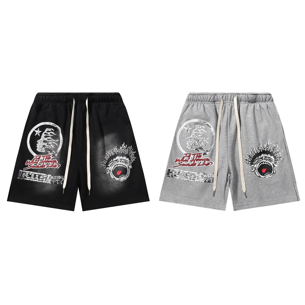HSTR Records Funny Smiley Face Shorts