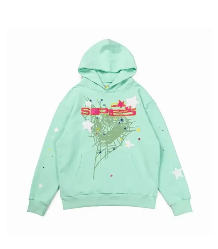 SPDR Spider Web Print Gothic Mint Hoodie