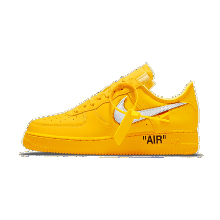 NIKE AIR FORCE 1 LOW OFF-WHITE UNIVERSITY GOLD METALLIC SILVER