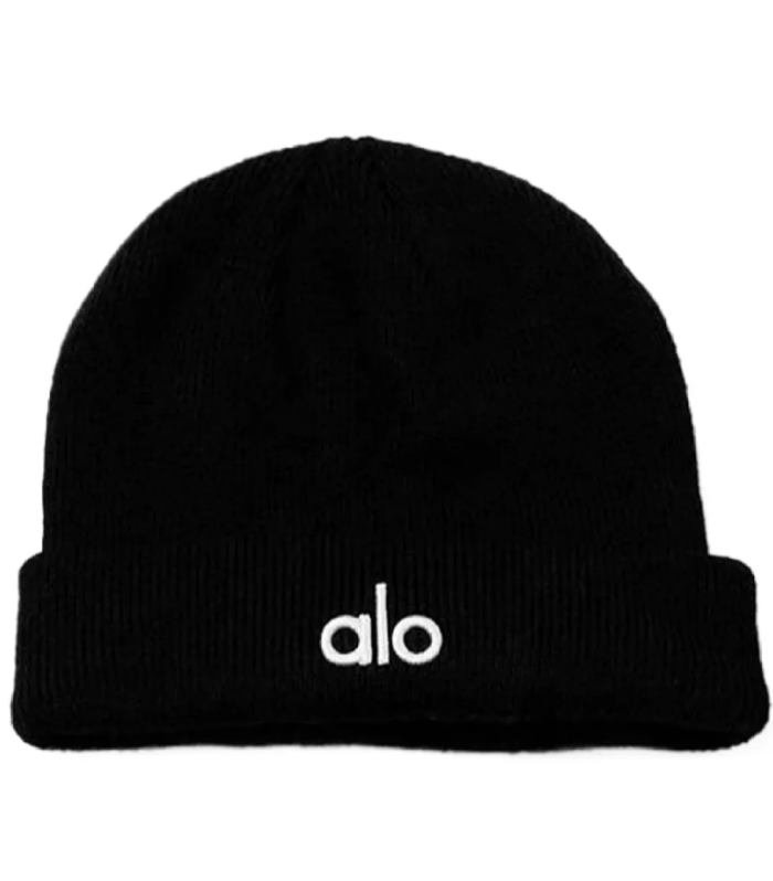 AY White Logo Black Notable Beanie