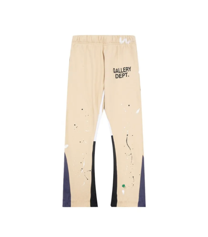 GD Painted Flare Sweat Pants Beige