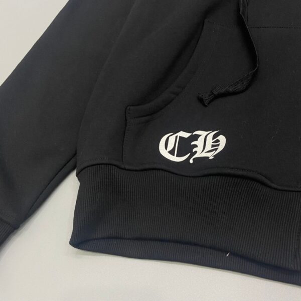 CHRM HRTS Hoodie Cross Zip Black CH064 - Image 6