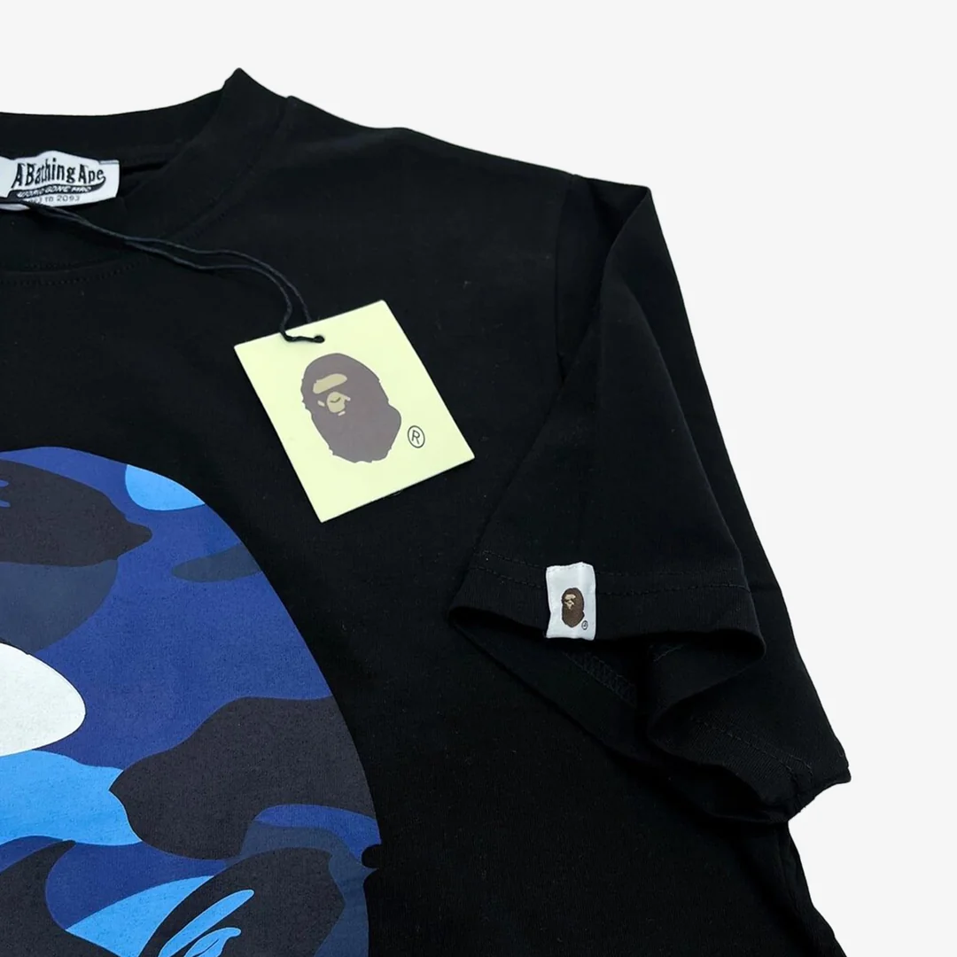 BP T-Shirt by Bathing Ape Black/Blue - Image 2