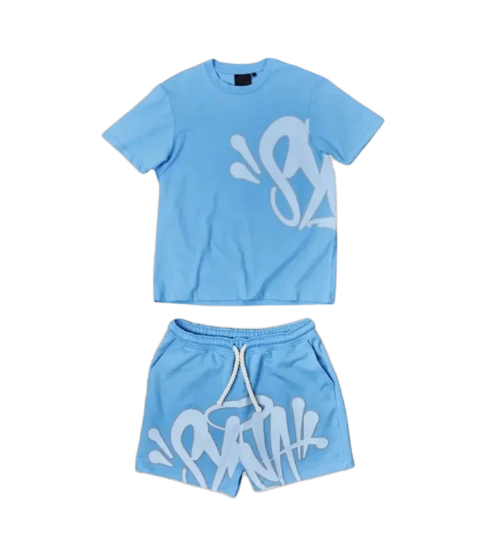 SYN WRLD LOGO T-SHIRT – SHORT SET – BLUE