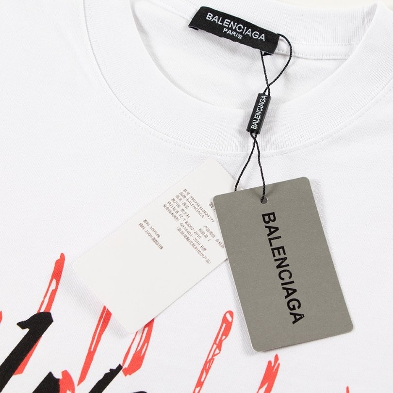 BLNCG T-shirt Graffiti Print White - Image 4