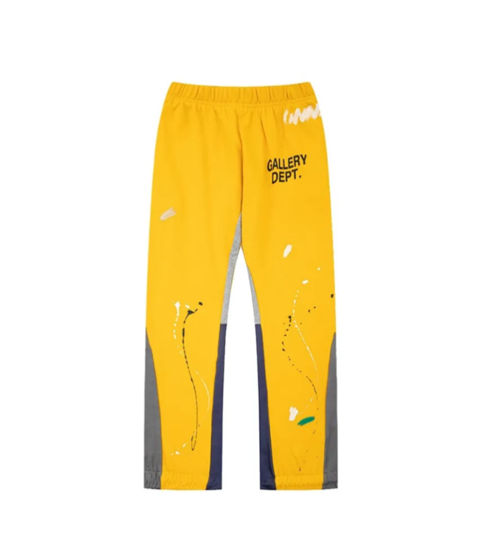 GD Painted Flare Sweat Pants Yellow