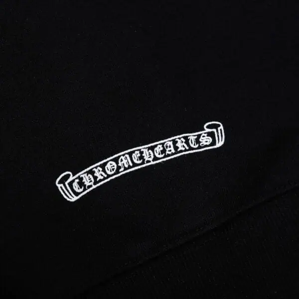 CHRM HRTS Hoodie Black Red Embroidered CH081 - Image 3