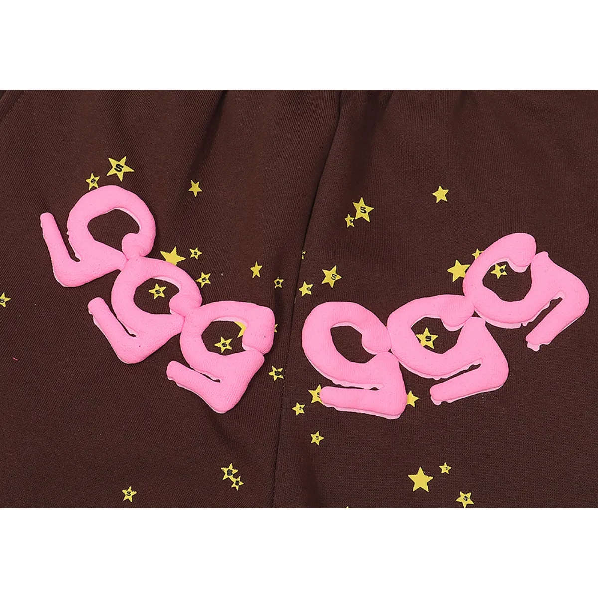SPDR Angel Number Sweatpants Brown Black Drawstring - Image 4