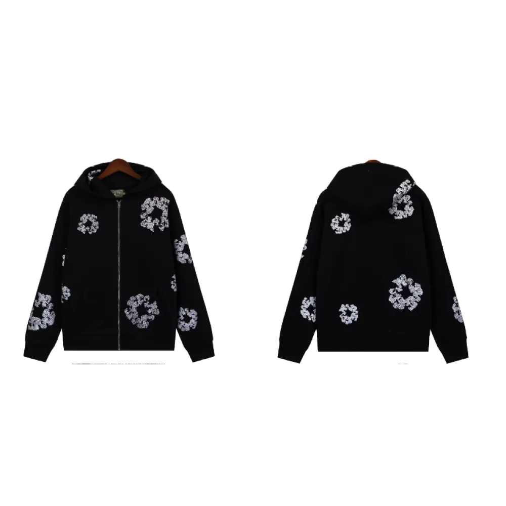 DNM TRS Cashmere Swarovski Cotton Wreath Zip Hoodie & Sweatpant Set - Image 2