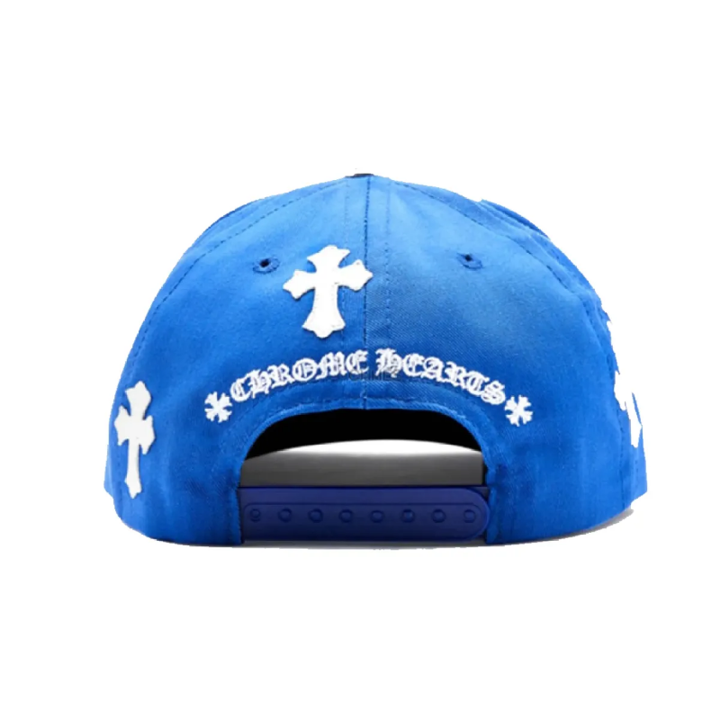 CHRM HRTS Cross Patch Baseball Hat Blue - Image 2