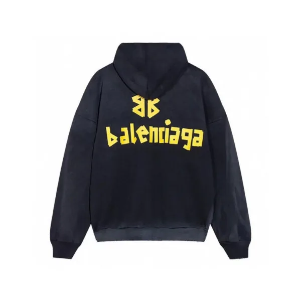 BLNCG Hoodie BB Distressed Logo Black BL063 - Image 3