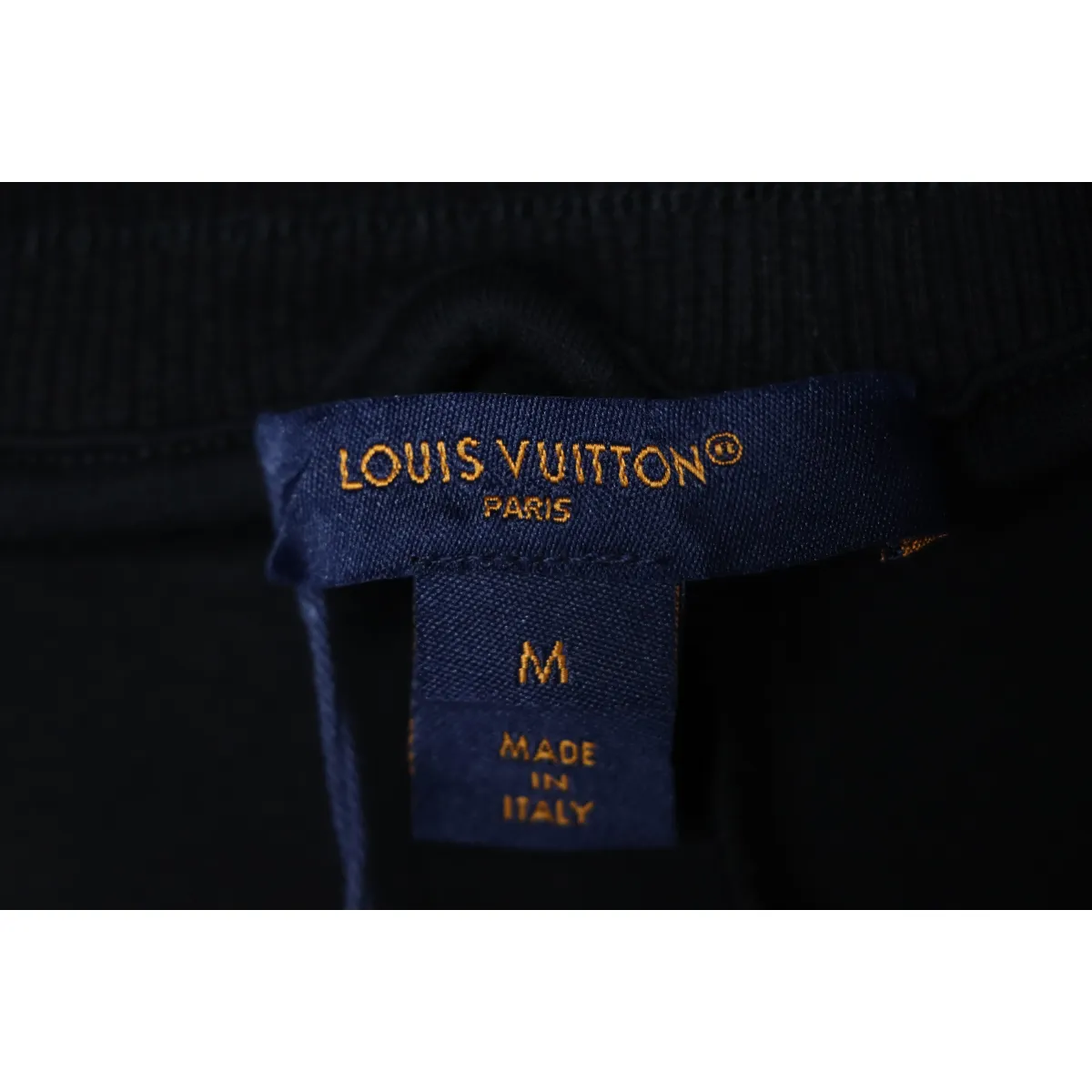 LV Pearl Pendant Embroidered Jersey Black Shorts - Image 8