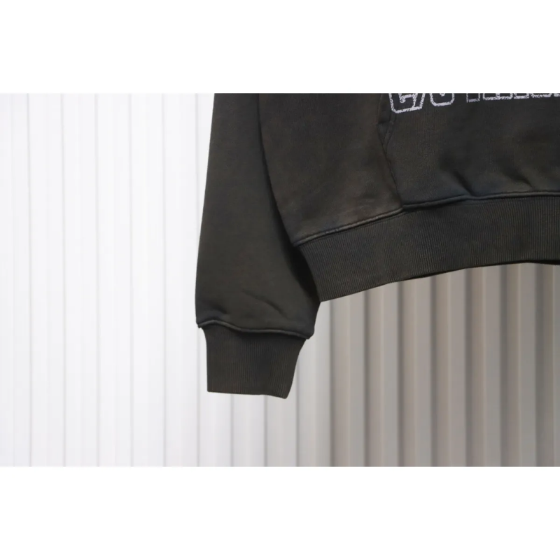 OFF WHT Graphic Print Cotton Drawstring Hoodie - Image 6