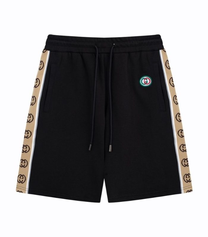 GG Shorts Monogram Trim Black