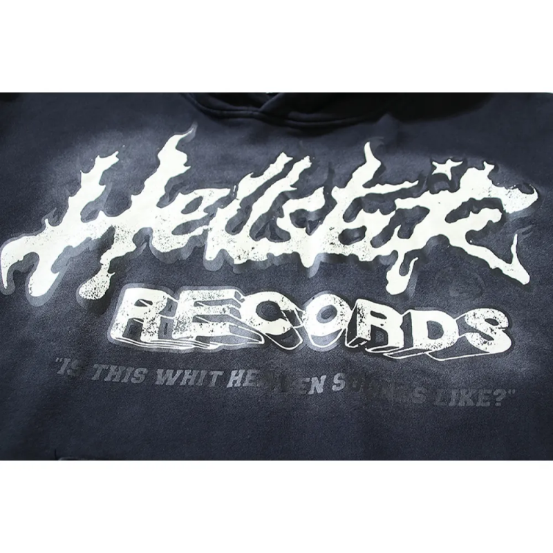 HLSTR Hell Red Flare star Retro washed distressed Print Hoodie - Image 14