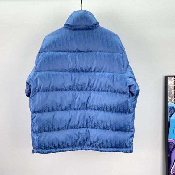 CD Oblique Blue Puffer Jacket - Image 4
