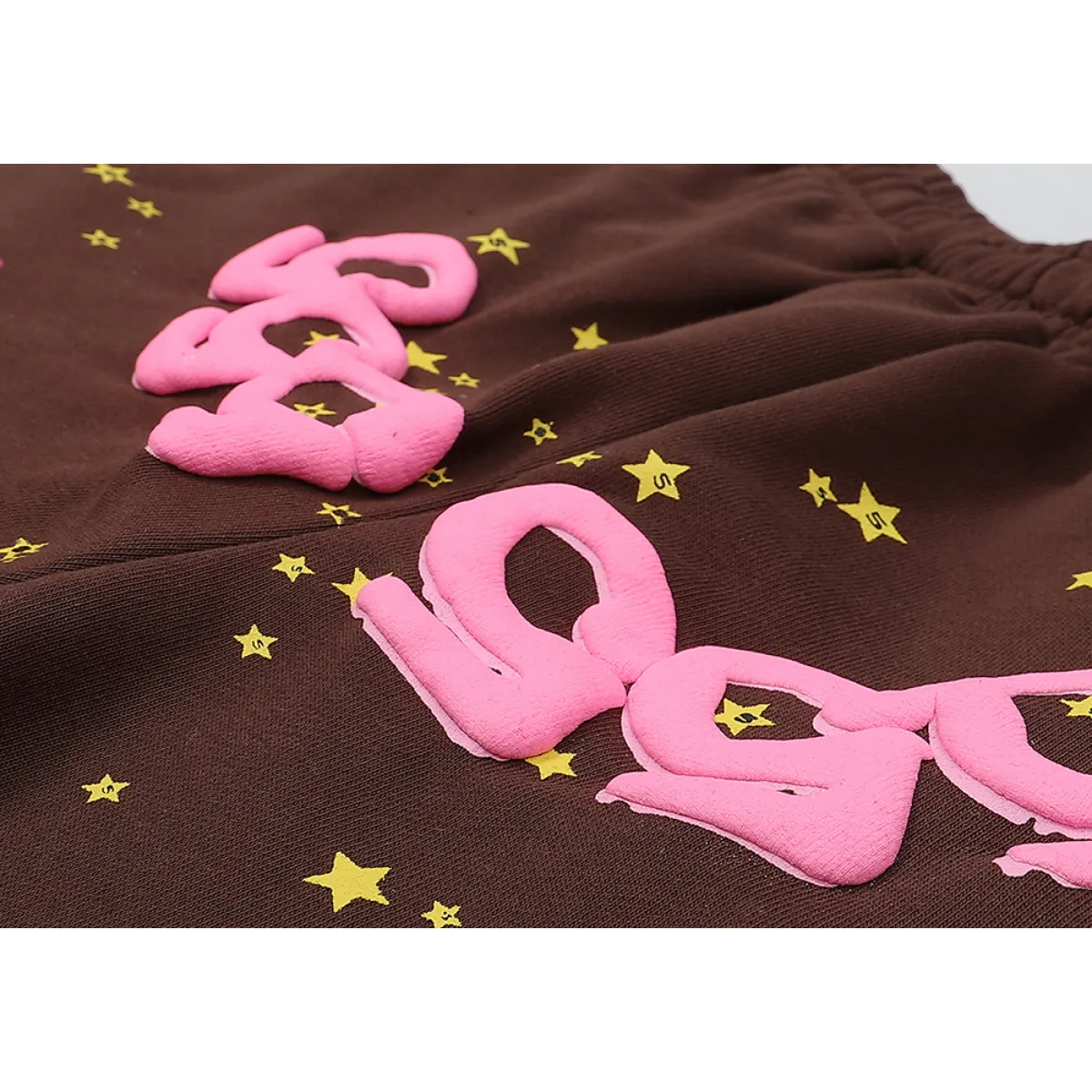SPDR Angel Number Sweatpants Brown Black Drawstring - Image 5