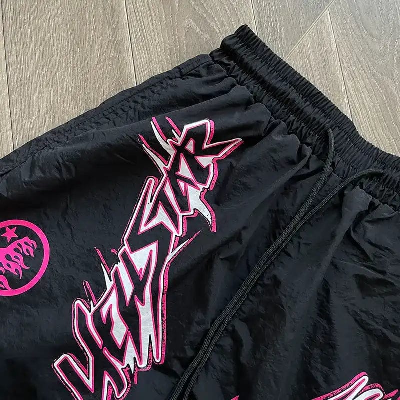 HLSTR Waxed Nylon Athletic Shorts Black - Image 6