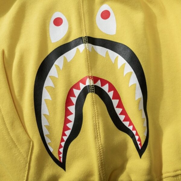BP Hoodie Yellow Shark Camo Bape Full-Zip - Image 9